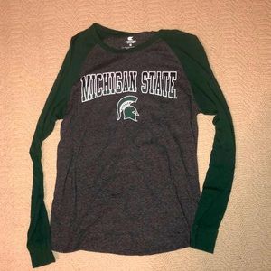 Mens Long Sleeve Michigan State Shirt